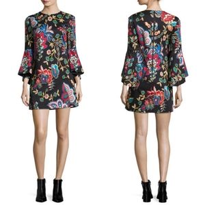{4} Alice + Olivia Thym Trumpet Floral Tunic Dress